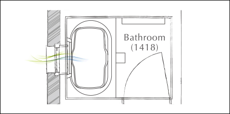 窓付きバスルーム概念図