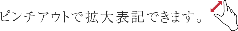 ピンチアウトで拡大表記できます。