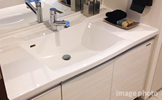 人造大理石・ボウル一体型カウンター