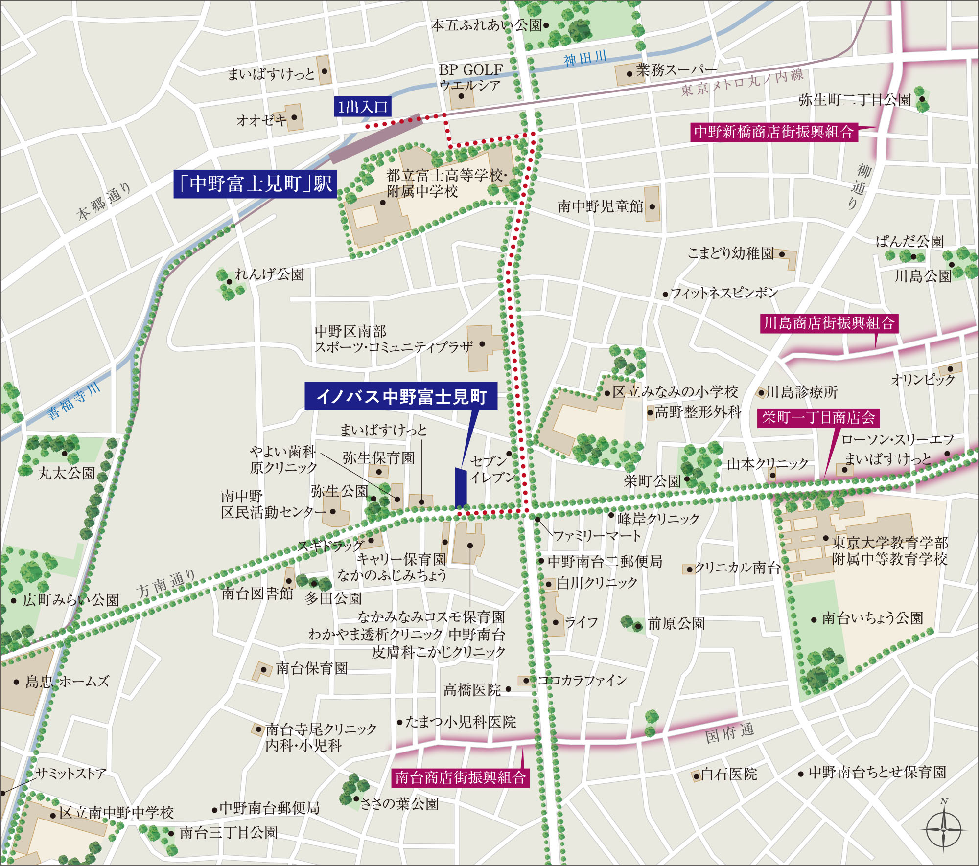 現地周辺案内図