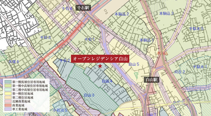 ※出典：文京区都市計画図検索システム