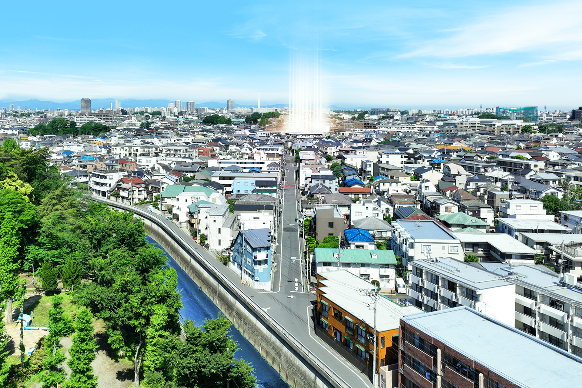 現地周辺の航空写真