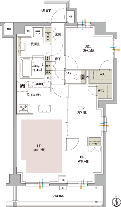 Dタイプ間取り図