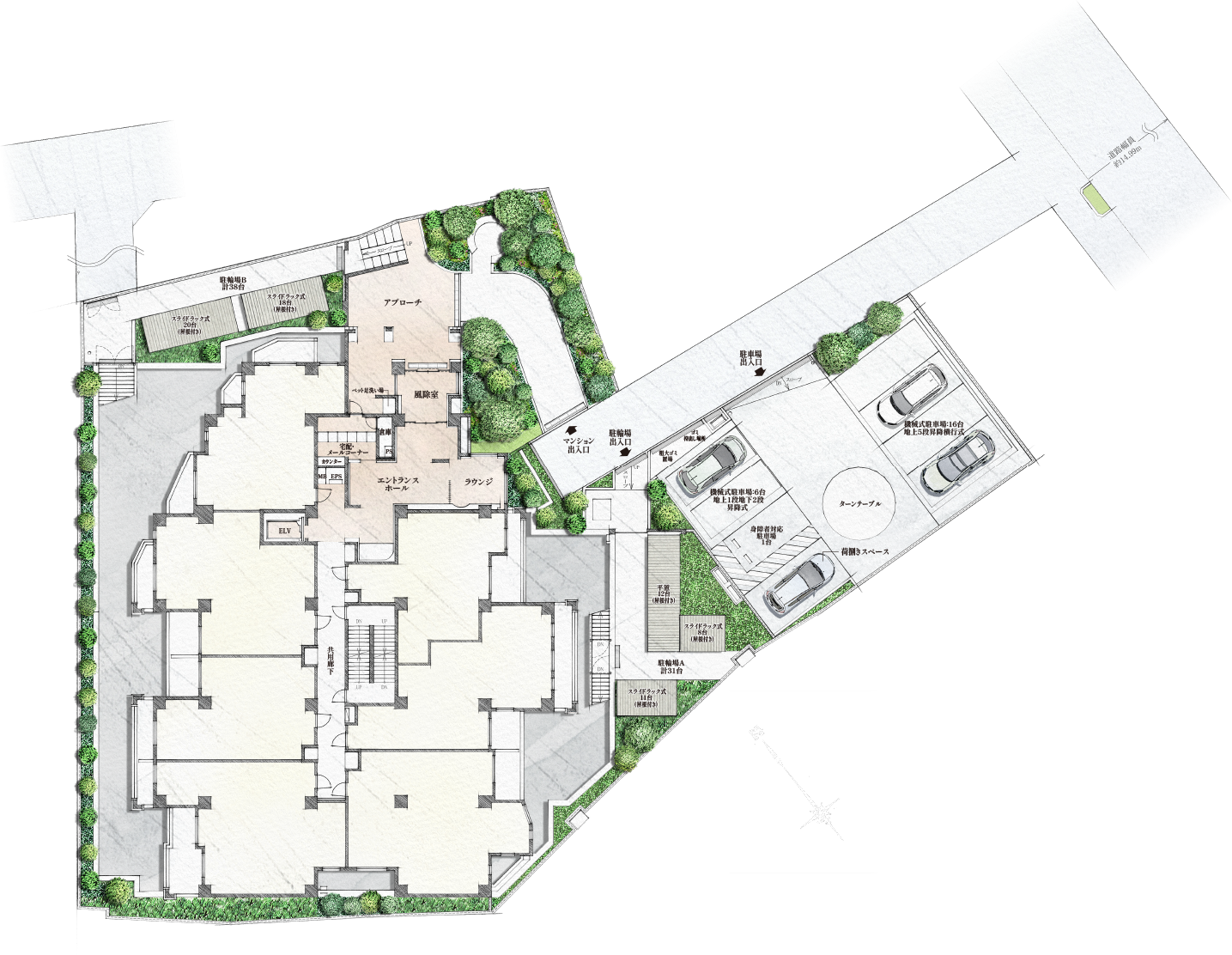 敷地配置イラスト