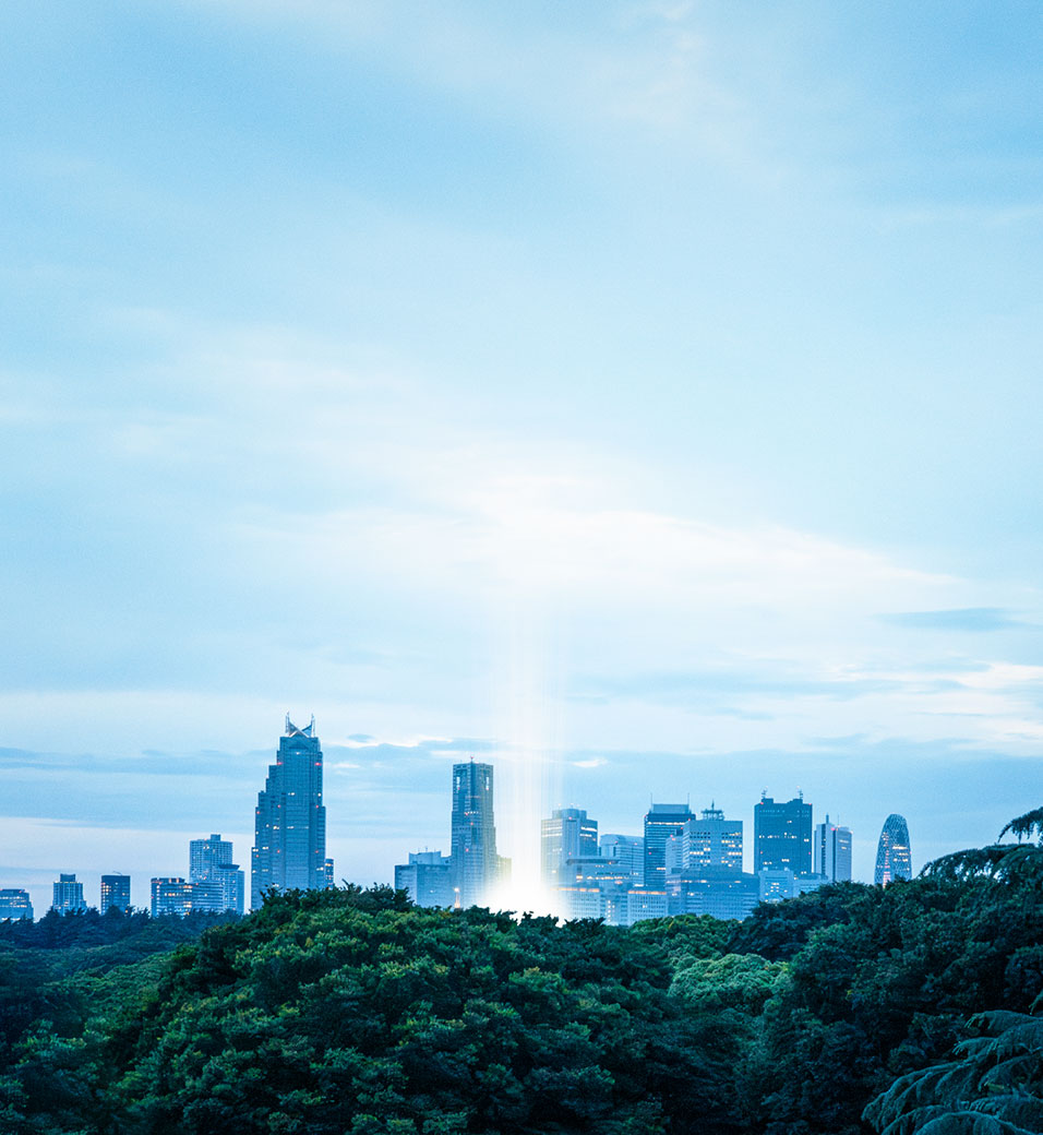 代々木公園(徒歩17分/約1,360m)より西新宿方面を臨む