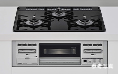 ガラストップ3口ガスコンロ