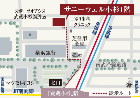 武蔵小杉インフォメーションセンター案内図