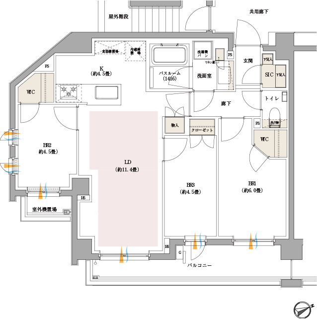 D type 間取り図