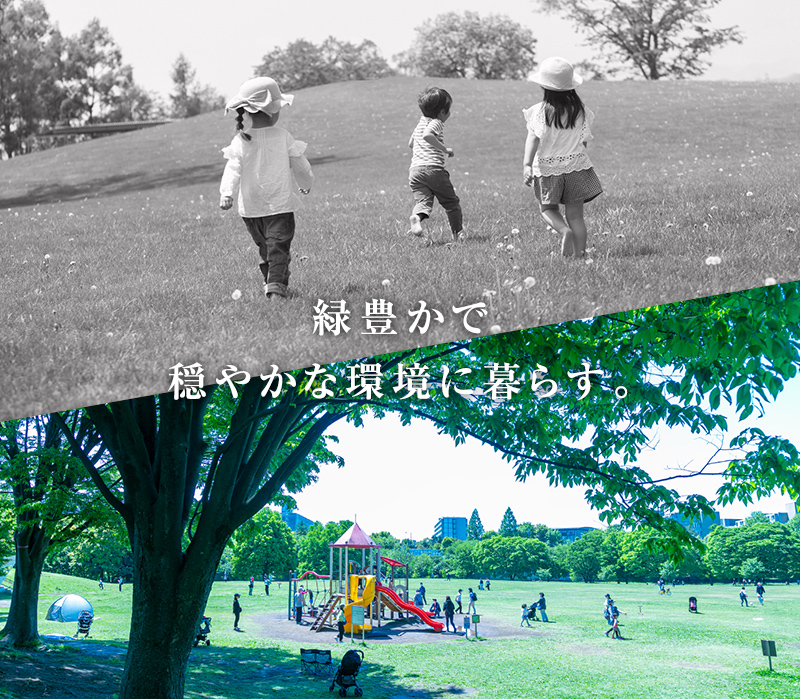 住居系地域の穏やかな環境と、買い物利便が融合する。