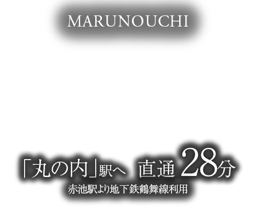 MARUNOUCHI「丸の内」駅へ直通 28分