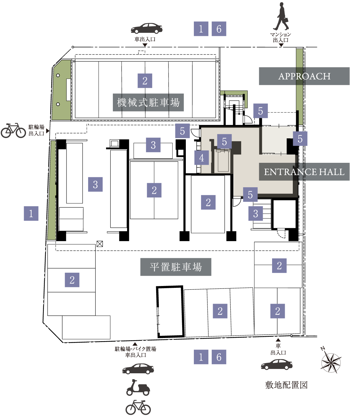 敷地配置図イラスト