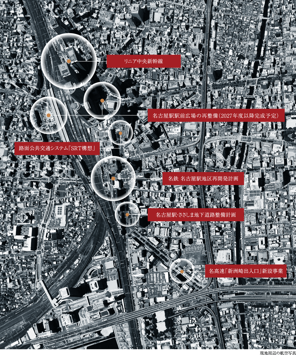 現地周辺の航空写真