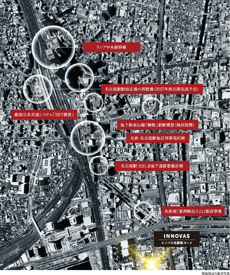 現地周辺の航空写真