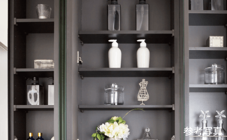 鏡裏収納付き三面鏡