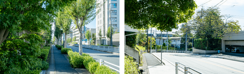 現地周辺の街並み