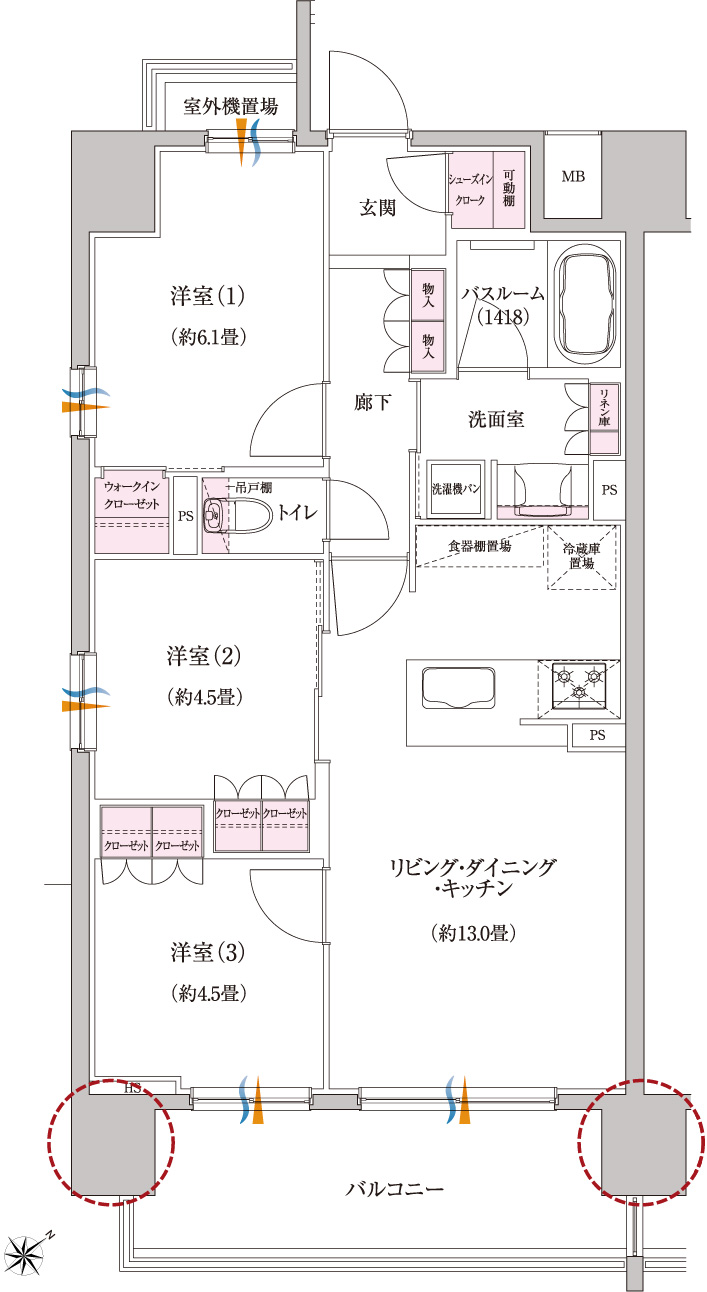 タイプA間取り