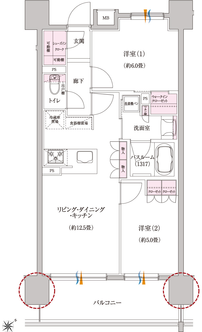 タイプD間取り