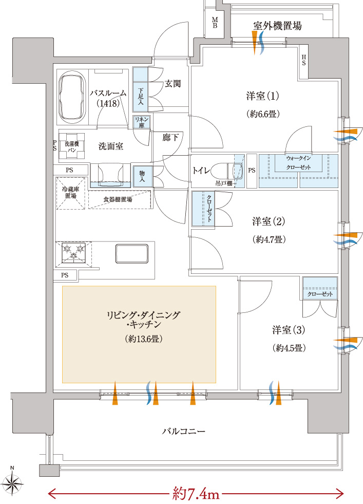 タイプD間取り