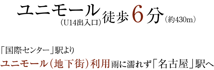 最寄駅 国際センター駅徒歩4分