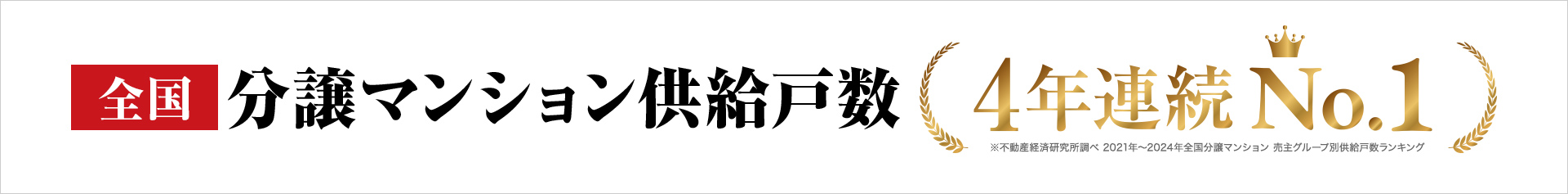 OPEN HOUSE GROUP 全国分譲マンション供給戸数 No.1